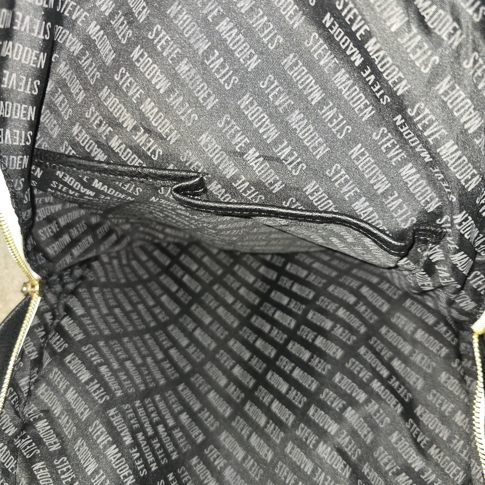 Steve Madden Black and White Backpack - Picture 3 of 3